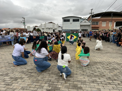 Foto 4 de 5 - Momento Cívico reúne escolas municipais em São José do Calçado