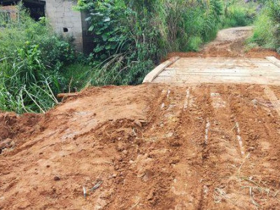 Foto 1 de 1 - Prefeitura de Calçado constrói ponte entre Airituba e Guaçuí