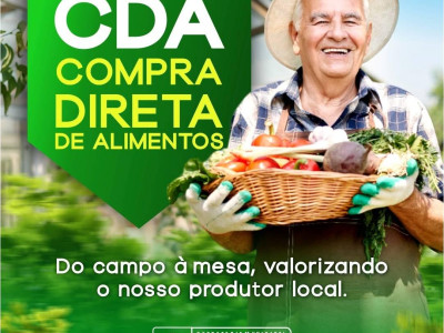 Foto 1 de 1 - CHAMADA PÚBLICA PARA CONVOCAÇÃO DE AGRICULTORES FAMILIARES LOCAIS, A APRESENTAÇÃO DE PROPOSTAS DE FORNECIMENTO DE ALIMENTOS AO CDA