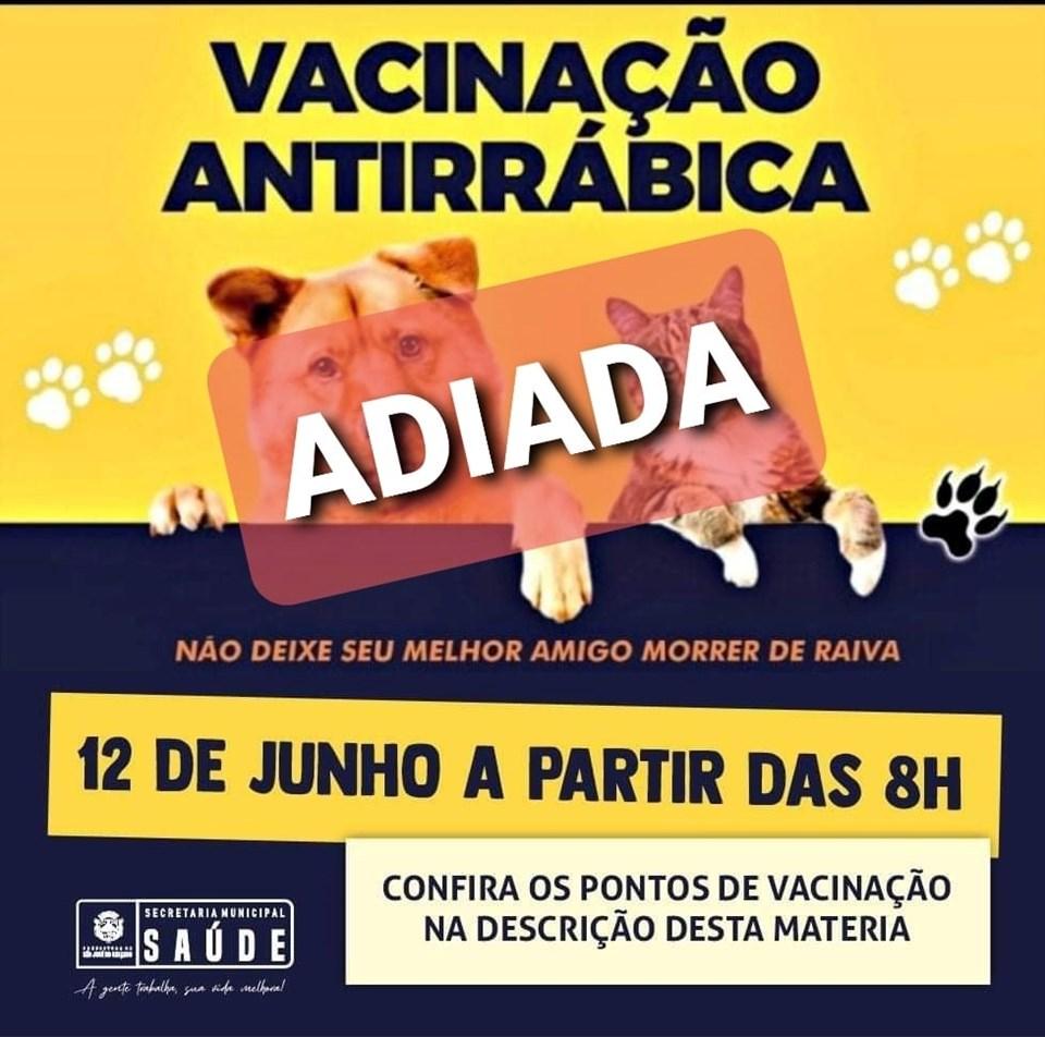 COM CHUVA NÃO DÁ: VACINA ANTIRRÁBICA ADIADA DEVIDO AO TEMPO CHUVOSO