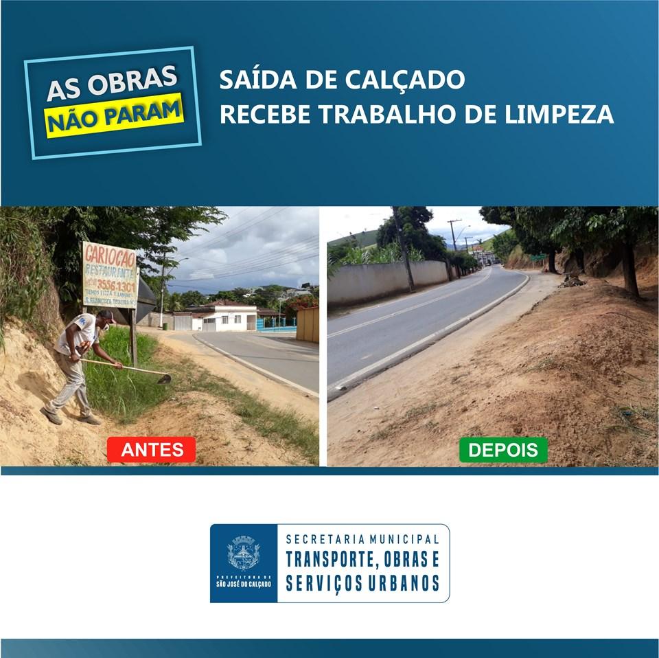 PREFEITURA EM AÇÃO: SAÍDA DE CALÇADO RECEBE TRABALHO DE LIMPEZA