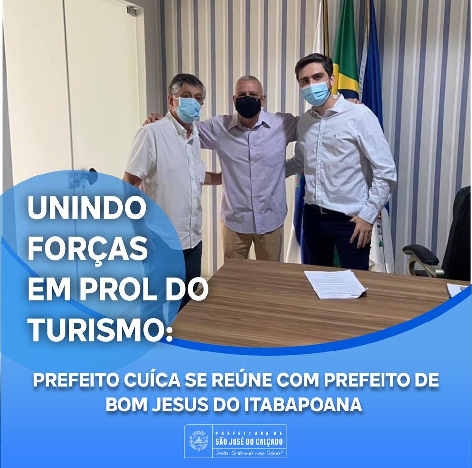 UNINDO FORÇAS EM PROL DO TURISMO: PREFEITO CUÍCA SE REÚNE COM PREFEITO DE BOM JESUS DO ITABAPOANA